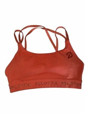 Peloton Rust Orange Glitter-Strap Low-Impact Sports Bra